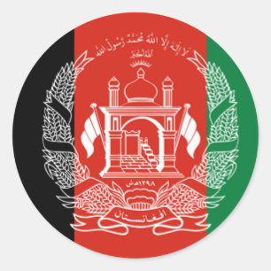 Afghanistan-Flaggen-Aufkleber Runder Aufkleber