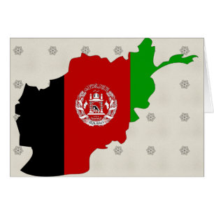 Afghanistan-Flaggenkarte