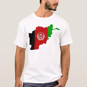 Afghanistan-Flaggenkarte T-Shirt