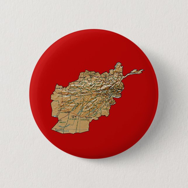 Afghanistan-Karten-Knopf Button (Vorderseite)