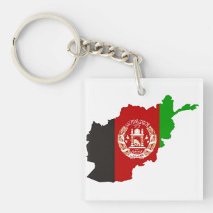 Afghanistan-Landesflaggekartenform-Symbol silhouet Schlüsselanhänger