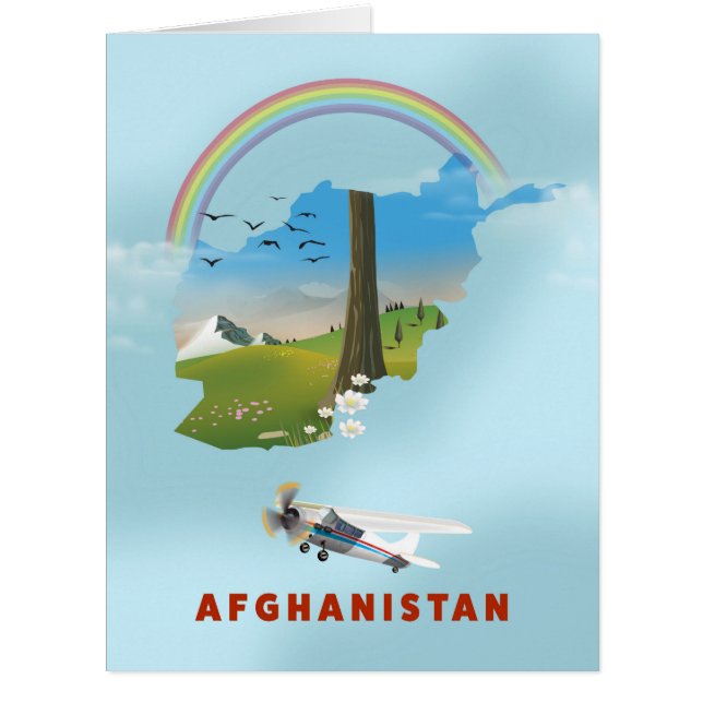 Afghanistan Map Landschaftsreisepaket (Vorderseite)