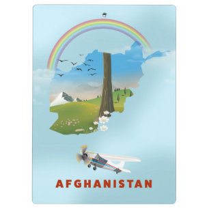 Afghanistan Map Landschaftsreisepaket Klemmbrett