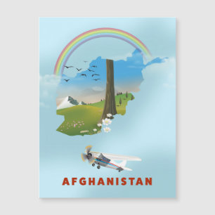 Afghanistan Map Landschaftsreisepaket Magnetkarte