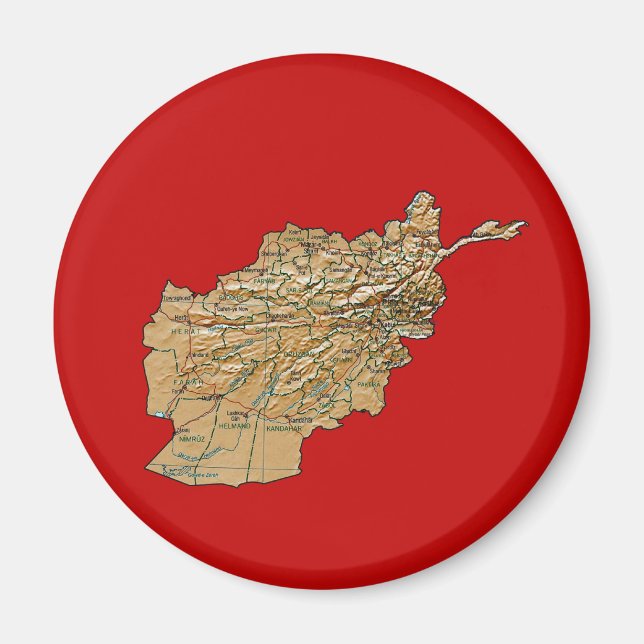 Afghanistan Map Magnet (Vorne)