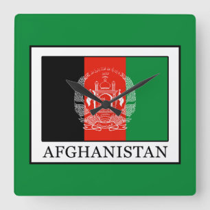 Afghanistan Quadratische Wanduhr
