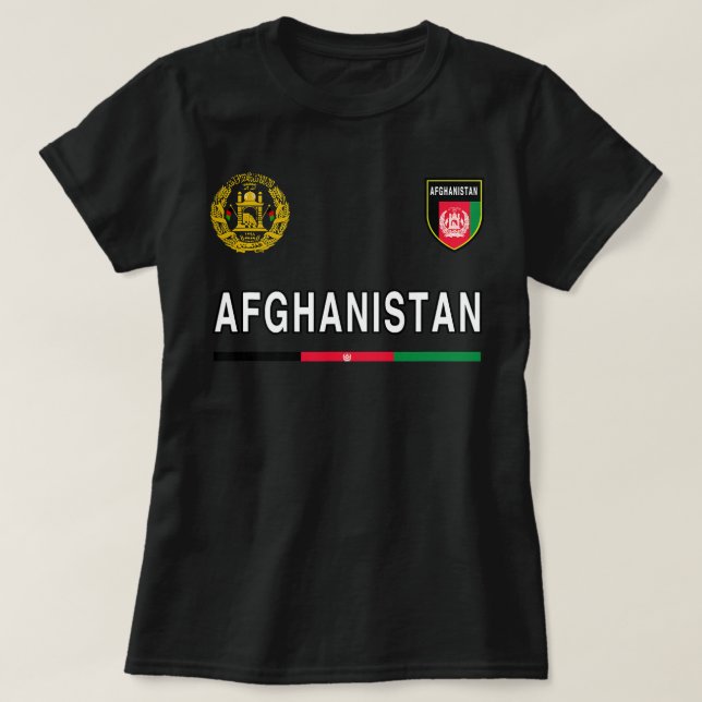 Afghanistan T - Shirt Sport/Fußball Jersey T-Shirt (Design vorne)