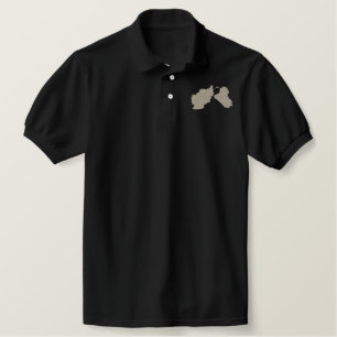 Afghanistan und Irak-Karte besticktes Shirt