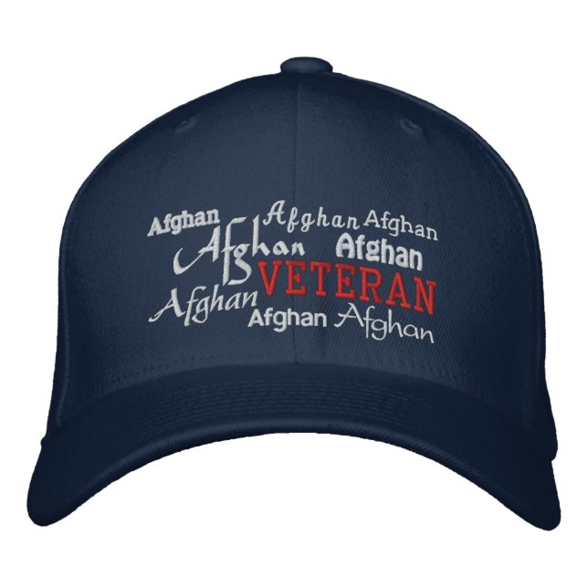 Afghanistan Veteran - bestickter Hut (Vorderseite)
