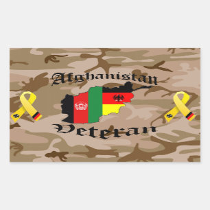 Afghanistan Veteran German Rechteckiger Aufkleber