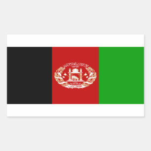 Afghanistanflagge Rechteckiger Aufkleber