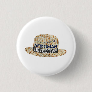 Afikoman Afikomen Detective. Matzah Passover Gesch Button