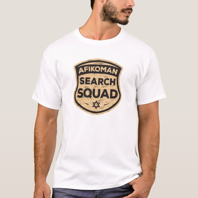 Afikoman SuchGruppen-lustige Passahfest Seder T-Shirt (Vorderseite)