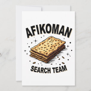 Afikoman-Suchteam Hanukkah Jüdische Lebensmittelli Einladung