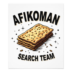Afikoman-Suchteam Hanukkah Jüdische Lebensmittelli Fotodruck