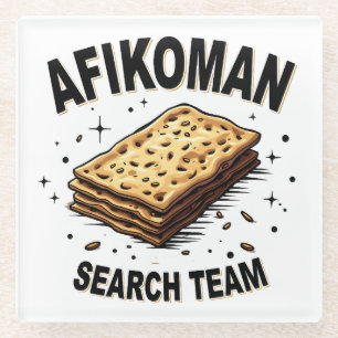 Afikoman-Suchteam Hanukkah Jüdische Lebensmittelli Glasuntersetzer