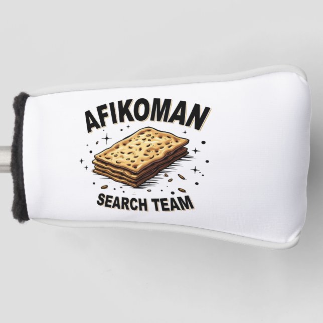 Afikoman-Suchteam Hanukkah Jüdische Lebensmittelli Golf Headcover (Vorderseite)