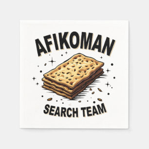 Afikoman-Suchteam Hanukkah Jüdische Lebensmittelli Serviette