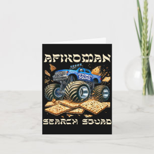 Afikoman-Suchtrupp-Passah-Matzah-Monster-Truck Karte