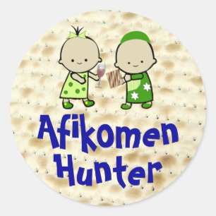Afikomen Jäger-Aufkleber Runder Aufkleber