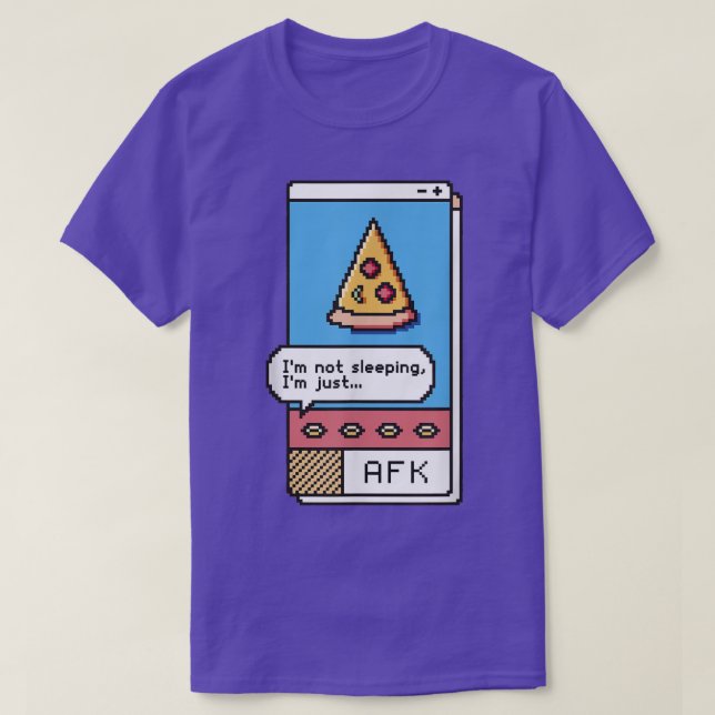 Afk Gaming Pizza Gamer Jeu Videogame T-Shirt (Design devant)