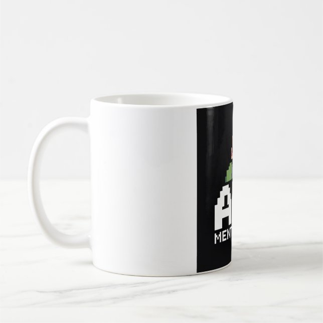 AFK Mental Chibi Gamer Pixel Art Kaffeetasse (Links)