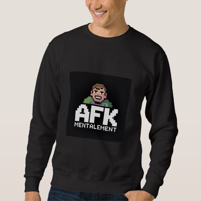 AFK Mental Chibi Gamer Pixel Art Sweatshirt (Vorderseite)