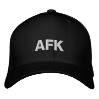 AFK weg von der Tastatur bestickter Hut