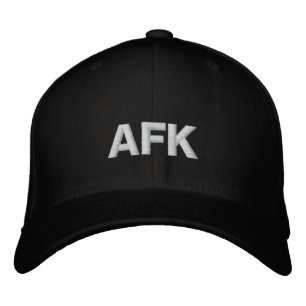 AFK weg von der Tastatur bestickter Hut