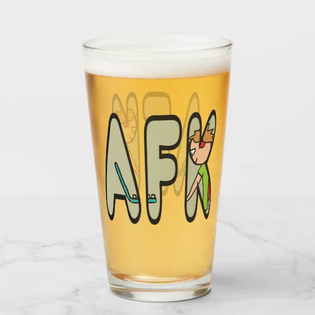 AFK weg von der Tastatur Glas (Vorne (Gefüllt))