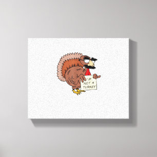 Afraid Turkey verkleidet Joke Spaß Funny Thanksgiv Leinwanddruck