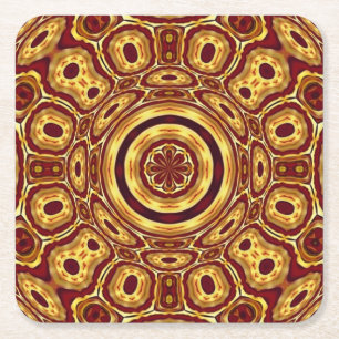 Africa Abstrakt Art Pattern Rechteckiger Pappuntersetzer