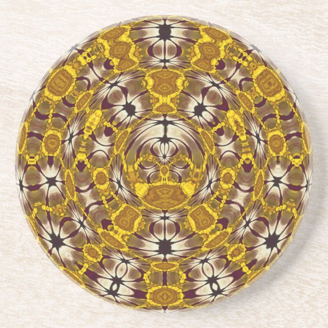 Africa Abstrakt Art Pattern Sandstein Untersetzer (Vorne)