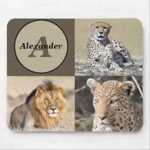 Africa Big Cats Fotos personalisiert Monogram Mousepad