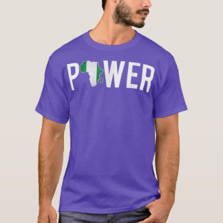 Africa Black African Power Nigeria Map  T-Shirt