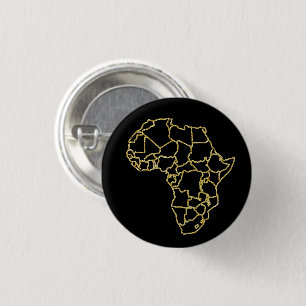Africa Black Gold Glitzer Button Button