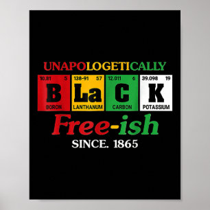 Africa Black Unapologetic Free-ish seit 1865 Poster