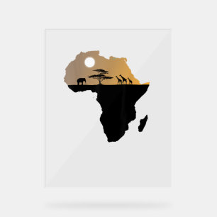 Africa Continent Safari Acrylschild