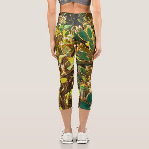 Africa Desert Cactus Pflanze Prickly Pear Capri Leggings