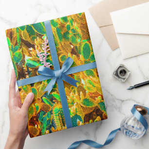 Africa Desert Cactus Pflanze Prickly Pear Geschenkpapier