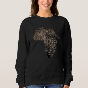 Africa DNA Flag Thumb Fingerprint Roots Proud T-Sh Sweatshirt