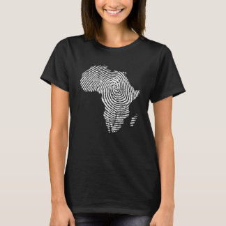 Africa Fingerprint African Flag Black Pride DNA Af T-Shirt