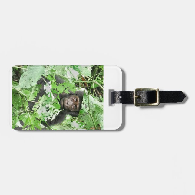 Africa - Gorilla Baby Gepäckanhänger (Vorderseite horizontal)