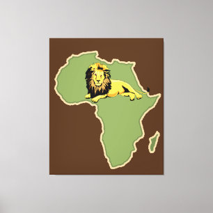 Africa Map Canvas Print Leinwanddruck