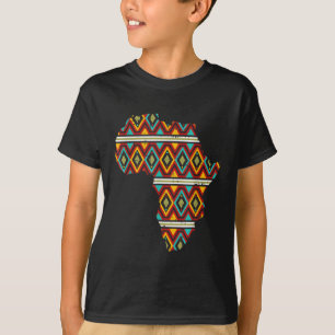 Africa Map Ethnic Dashiki Kente Cool African Ameri T-Shirt