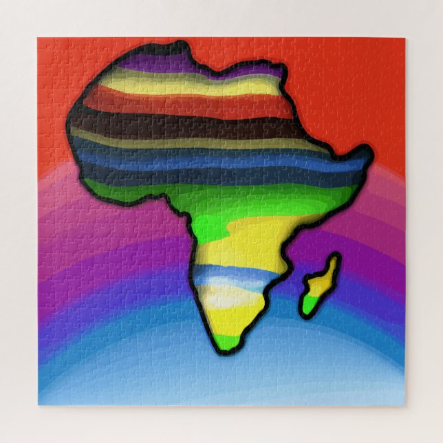 Africa Map Farben (Vertikal)