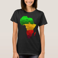 Africa Map Green Yellow Red Proud African Pride Ju