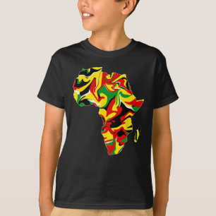 Africa Map Green Yellow Red Proud African Pride Ke T-Shirt