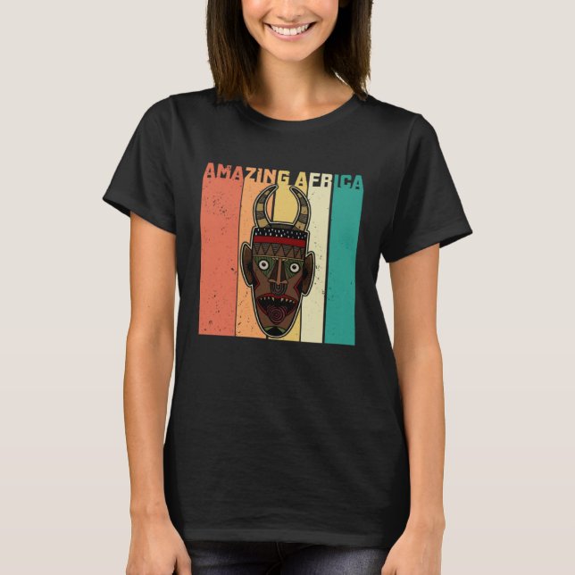 Africa Mask African Afro History Reggae Melanin T-Shirt (Vorderseite)