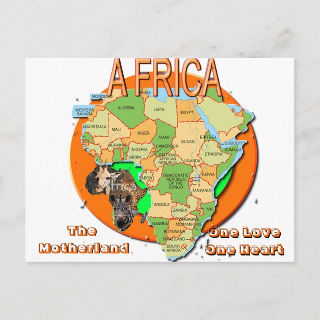 AFRICA NEU, Afrika, Das Mutterland , Eine Liebe .. Postkarte (Vorderseite)